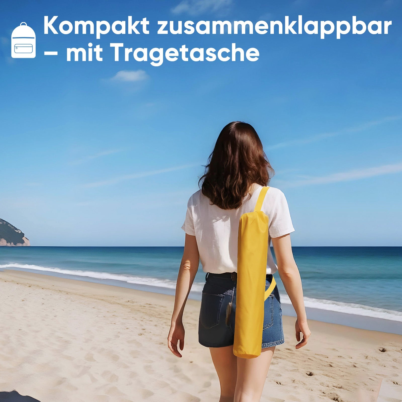 Sekey Faltbarer Strandliegestuhl mit gepolsterten Armlehnen – Leichter Campingstuhl bis 200 kg belastbar Sekey