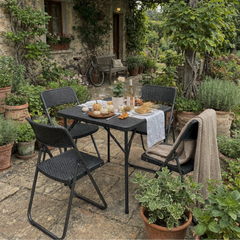 Sekey 5-teilig Gartenmöbel Set, 4 Stühle mit Tisch klappbar