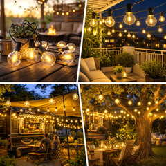 Flexible LED Solar Lichterkette für Zaun, Geländer, Bäume, Pergola, Camping und Gartenpartys