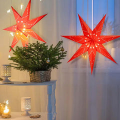 Salcar 55 cm / 75 cm LED Papierstern zum Aufhängen Salcar