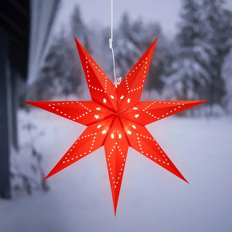 Salcar 55 cm / 75 cm LED Papierstern zum Aufhängen Salcar