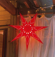 Salcar 55 cm / 75 cm LED Papierstern zum Aufhängen Salcar