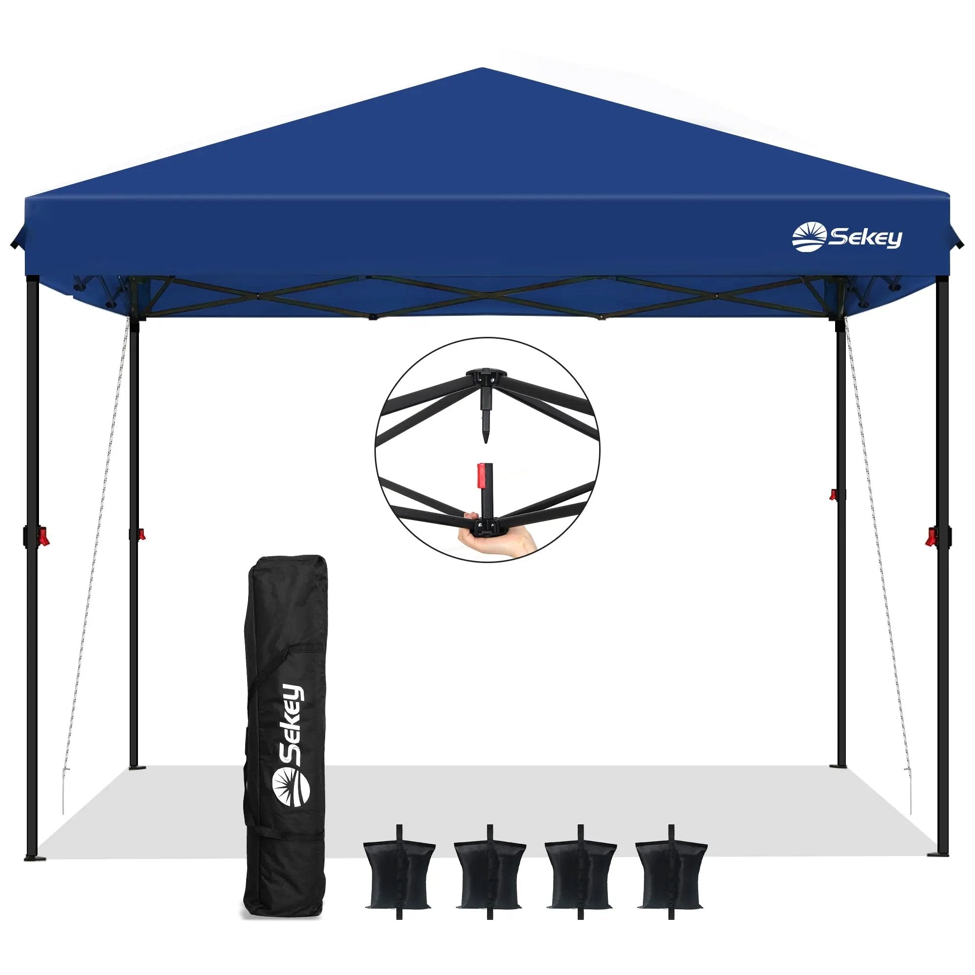 Sekey 300 x 300 cm Faltpavillon mit 4 Sandsäcken und Tragetasche Sekey