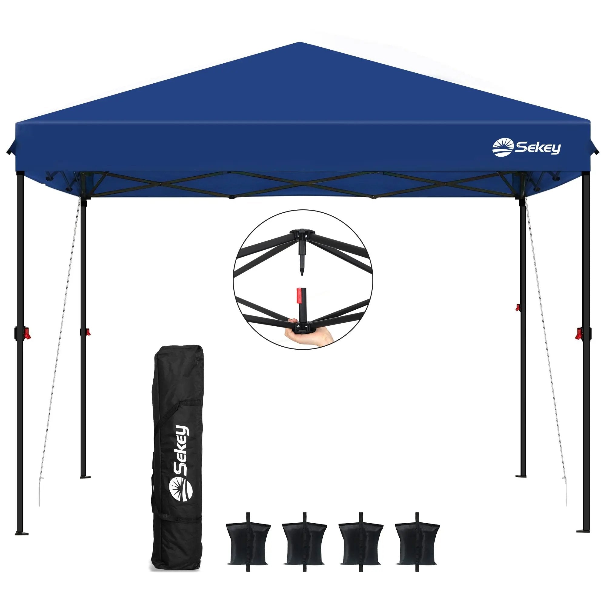 Sekey 300 x 300 cm Faltpavillon mit 4 Sandsäcken und Tragetasche Sekey