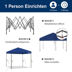 Sekey 300 x 300 cm Faltpavillon mit 4 Sandsäcken und Tragetasche Sekey