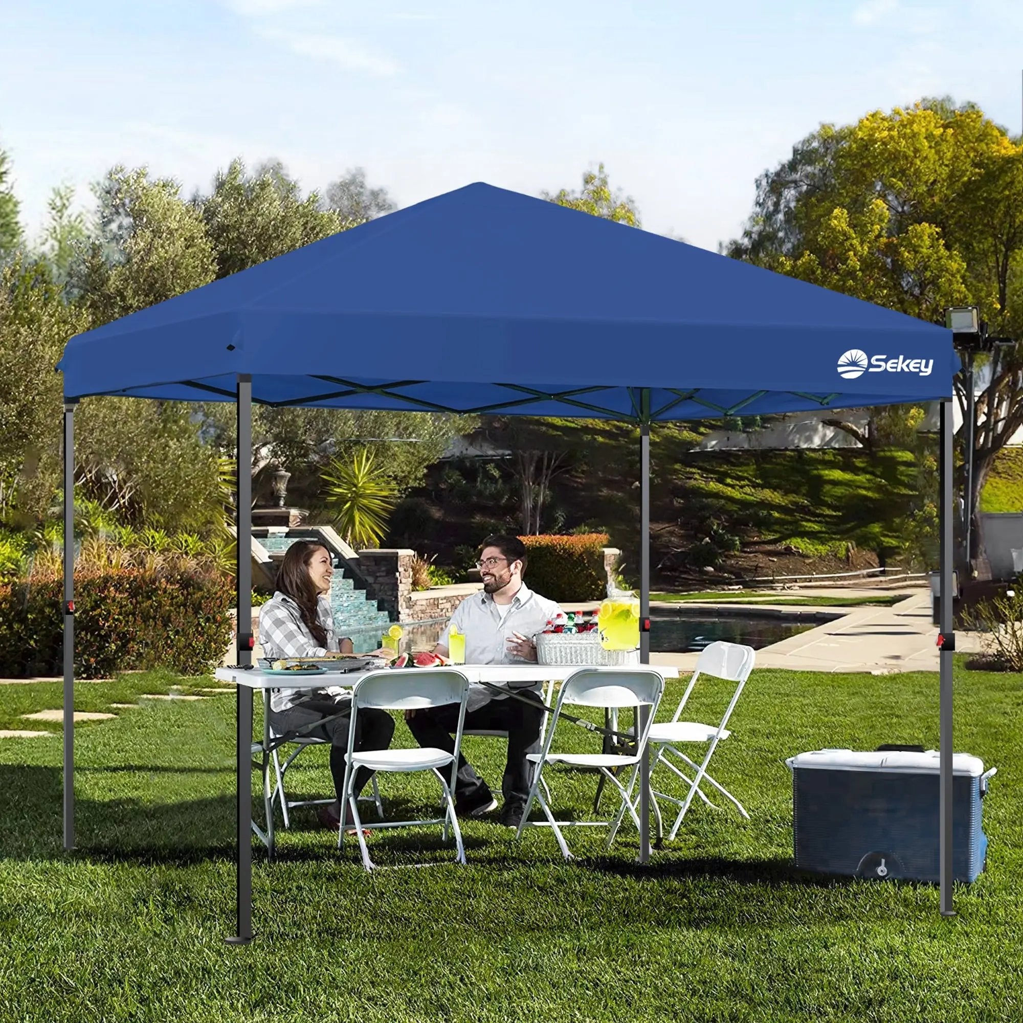 Sekey 300 x 300 cm Faltpavillon mit 4 Sandsäcken und Tragetasche Sekey