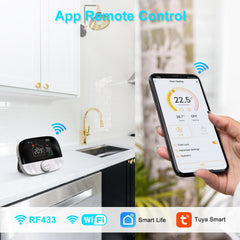 Salcar WLAN Smart Thermostat für Gas Boiler – RF Raumthermostat mit Empfänger, programmierbar, kompatibel mit Alexa & Google Home