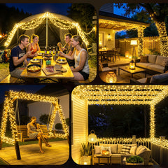 Solar Lichterkette als Dekoration für Garten Terrasse und Balkon