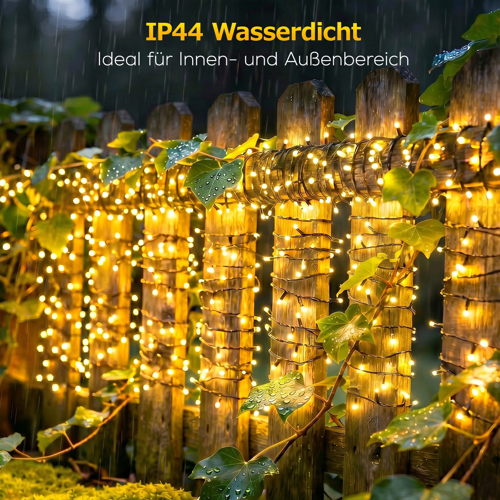 Wetterfeste Solar Lichterkette für Garten Terrasse und Außenbereich