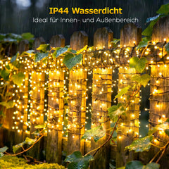 Wetterfeste Solar Lichterkette für Garten Terrasse und Außenbereich