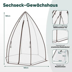 Sekey Tomatengewächshaus 160 x 160 x 180 cm Sekey