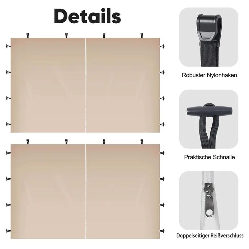 Sekey 290 x 200 cm Seitenwand für Pavillon, 2er Set Sekey