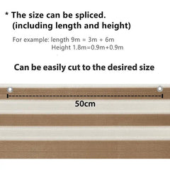 Sekey Balkon Sichtschutz aus 220 g/m² HDPE,Braun-gelb gestreift Sekey