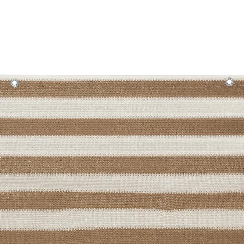 Sekey Balkon Sichtschutz aus 220 g/m² HDPE,Braun-gelb gestreift Sekey