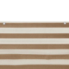 Sekey Balkon Sichtschutz aus 220 g/m² HDPE,Braun-gelb gestreift Sekey