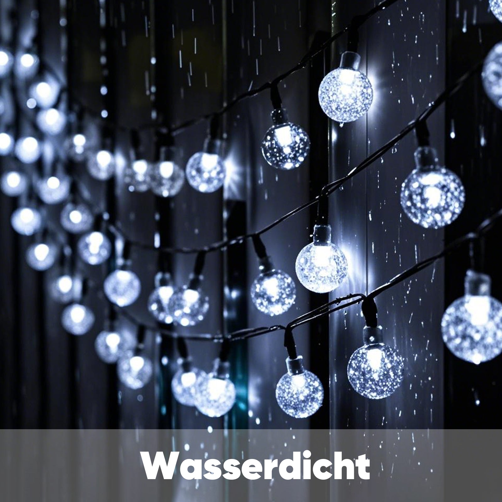 Salcar LED Lichterkette kaltweiß, solarbetrieben, wasserdicht – Ideal für Garten, Terrasse, Party & Weihnachten SEKEYMALL
