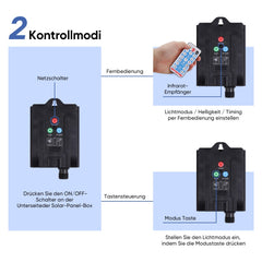 Salcar Solar LED Lichterkette kaltweiß – 15m Kristallkugeln, IP44 wasserdicht, Außenbeleuchtung für Garten, Terrasse, Weihnachten & Partydeko SEKEYMALL