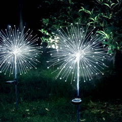 Salcar 2er Set LED Solar Gartenleuchte mit Feuerwerk-Effekt Salcar