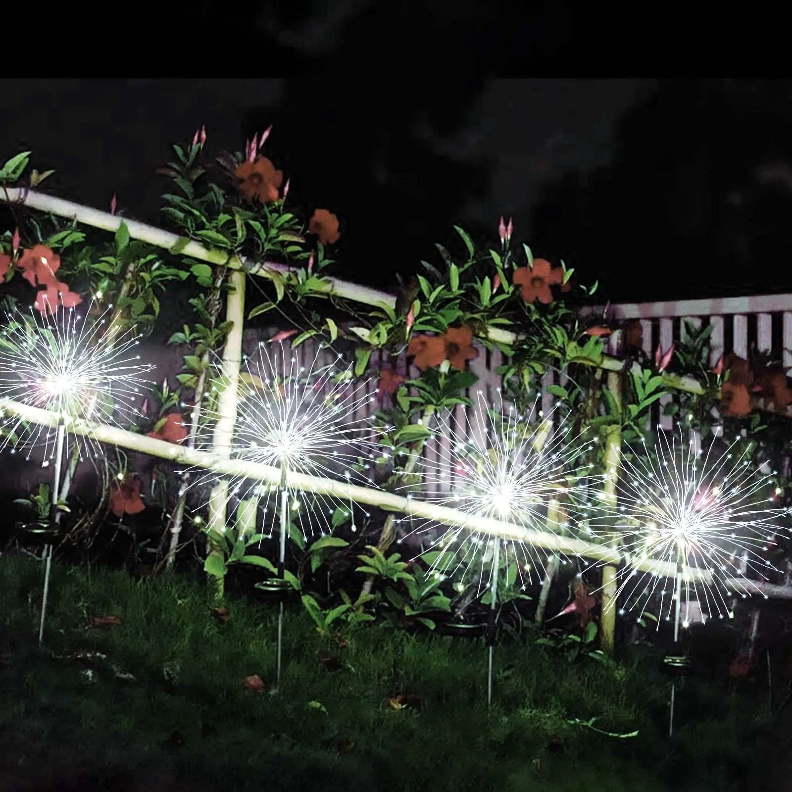 Salcar 2er Set LED Solar Gartenleuchte mit Feuerwerk-Effekt Salcar