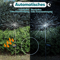 Salcar 2er Set LED Solar Gartenleuchte mit Feuerwerk-Effekt Salcar