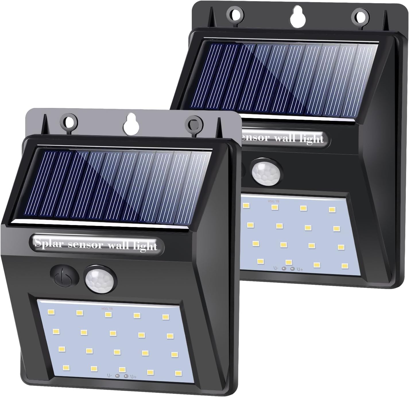 Salcar Solar Wandleuchten mit Bewegungsmelder, 800 Lumen, Warmweiß, IP44 Wasserdicht – Solarlampen für Außenbereich, Garten, Balkon, Terrasse SEKEYMALL