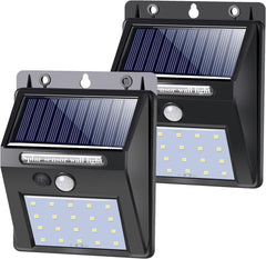 Salcar Solar Wandleuchten mit Bewegungsmelder, 800 Lumen, Warmweiß, IP44 Wasserdicht – Solarlampen für Außenbereich, Garten, Balkon, Terrasse SEKEYMALL