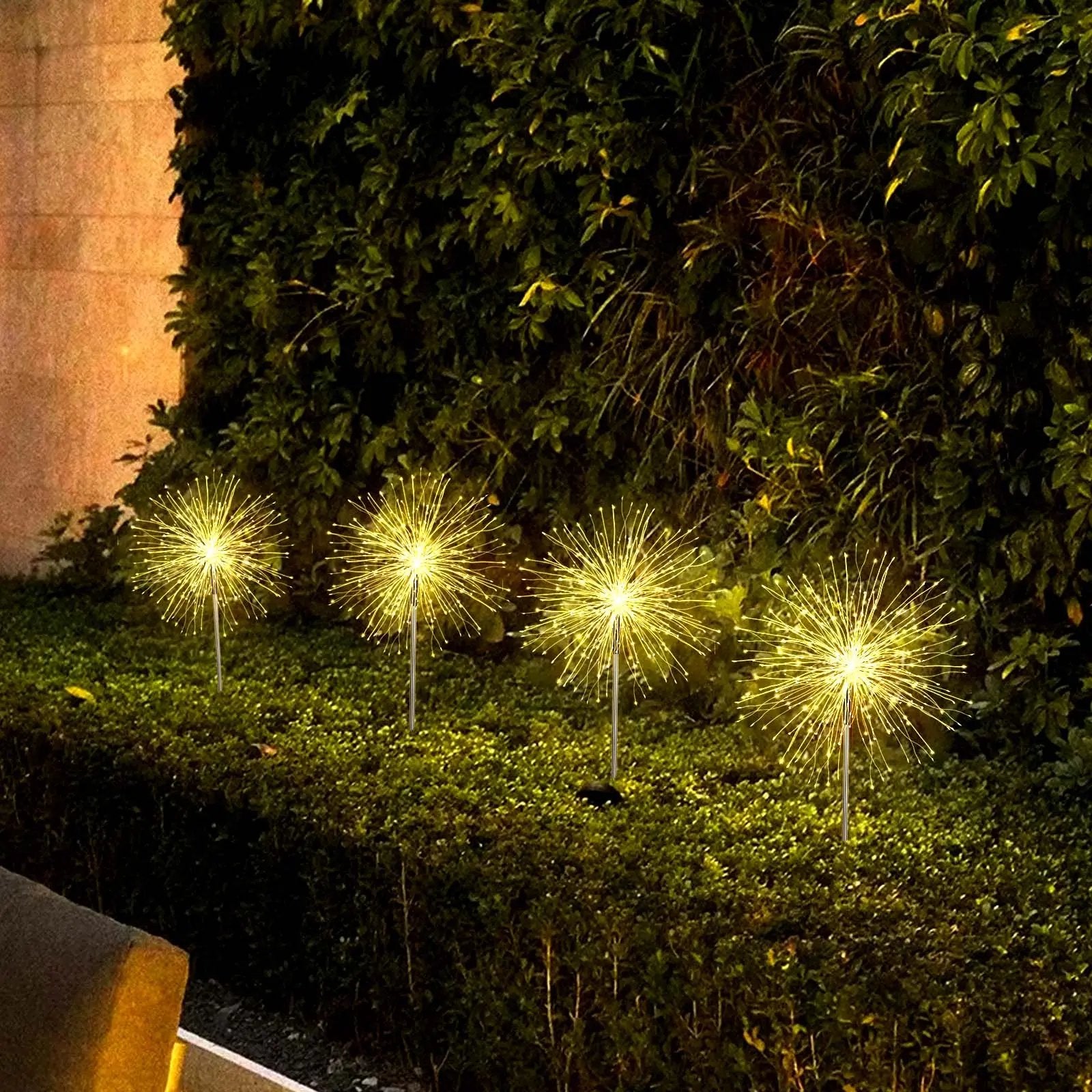 Salcar 2er Set LED Solar Gartenleuchte mit Feuerwerk-Effekt Salcar