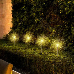 Salcar 2er Set LED Solar Gartenleuchte mit Feuerwerk-Effekt Salcar