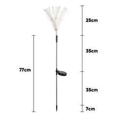 Salcar 2er Set LED Solar Gartenleuchte mit Feuerwerk-Effekt Salcar