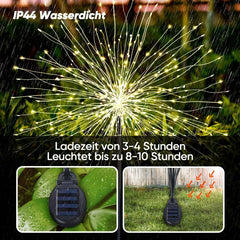 Salcar 2er Set LED Solar Gartenleuchte mit Feuerwerk-Effekt Salcar