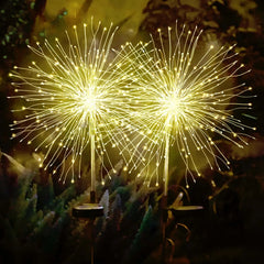 Salcar 2er Set LED Solar Gartenleuchte mit Feuerwerk-Effekt Salcar