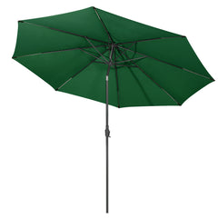 Sekey Runde Sonnenschirm Ø 350 cm mit Kurbel & Auto-Knickfunktion Windstabil, UPF 50+ Für Balkon, Terrasse & Garten Recyceltes Polyester (GRS-zertifiziert)