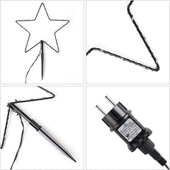 Salcar 3/6er Set LED Solar Gartenleuchte mit Stern Sekey