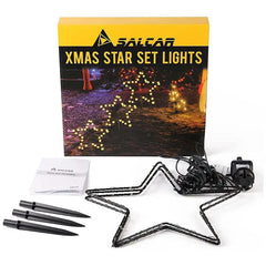 Salcar 3/6er Set LED Solar Gartenleuchte mit Stern Sekey