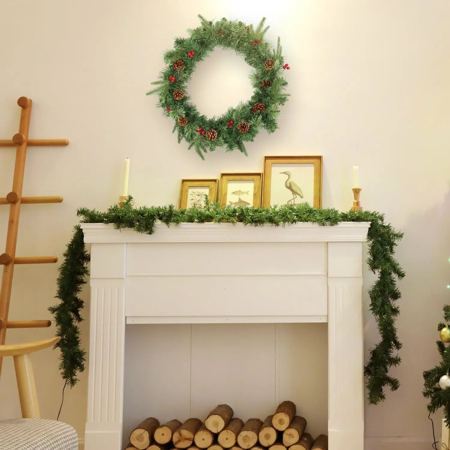 Salcar Weihnachtsgirlande künstlich Grün PVC – 3m/5m/10m, Realistische Tannengirlande für Innen & Außen, Dekoration für Tür, Kamin & Weihnachtsbaum Salcar