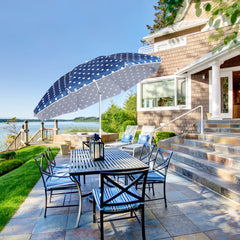 Sekey round parasol Ø160 cm – with carrying bag &amp; ground sleeve, for balcony &amp; beach