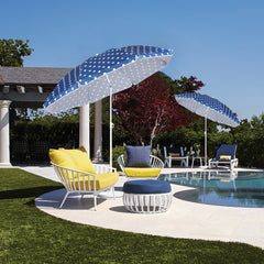 Sekey round parasol Ø160 cm – with carrying bag &amp; ground sleeve, for balcony &amp; beach