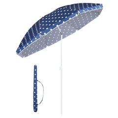 Sekey round parasol Ø160 cm – with carrying bag &amp; ground sleeve, for balcony &amp; beach