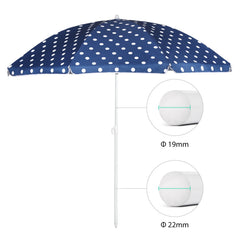 Sekey round parasol Ø160 cm – with carrying bag &amp; ground sleeve, for balcony &amp; beach
