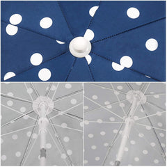 Sekey round parasol Ø160 cm – with carrying bag &amp; ground sleeve, for balcony &amp; beach