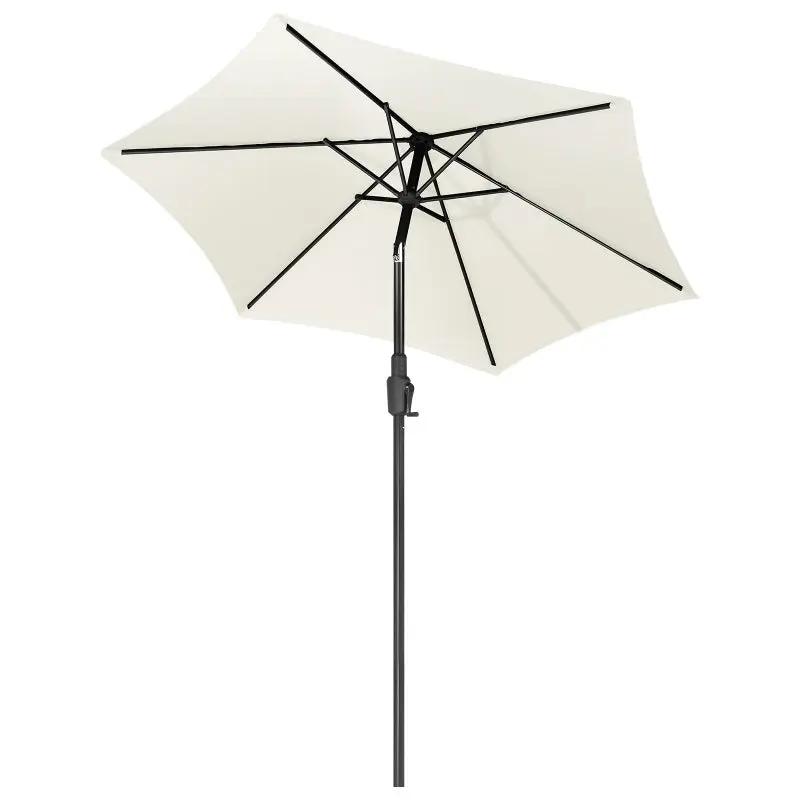 Sekey 220 cm Sonnenschirm mit Kurbel und Auto Kippen, Sonnenschutz UV50+ Sekey
