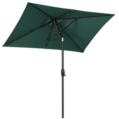 Sekey 210 x 140 cm Alu Sonnenschirm mit Kurbel, Sonnenschutz UV50+ Sekey