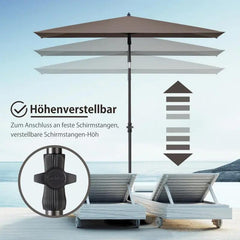 Sekey 210 x 140 cm Sonnenschirm mit Schutzhülle, Sonnenschutz UV50+ Sekey