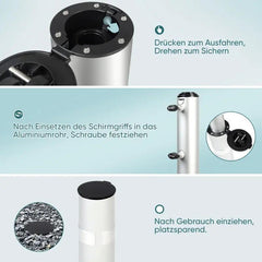 Sekey Alu Sonnenschirmständer für Wäscheständer Sekey