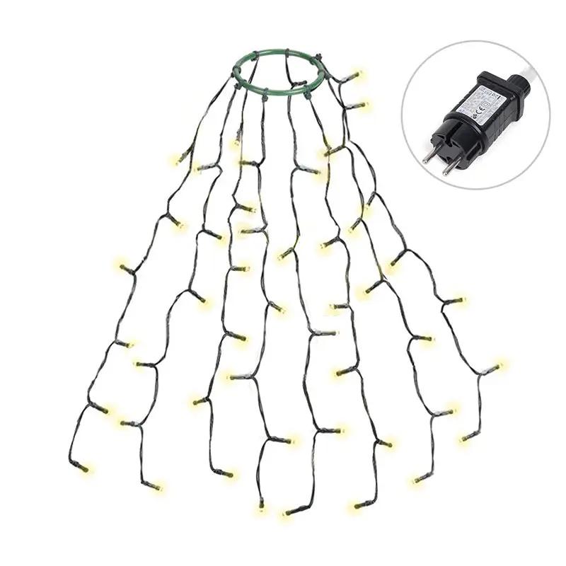 Salcar 0.6 m LED Lichterkette für Weihnachtsbaum, mit 8 Strängen, 48 LEDs Sekey
