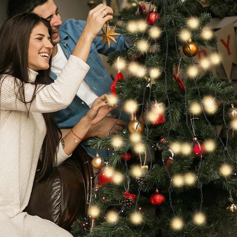 Salcar 0.6 m LED Lichterkette für Weihnachtsbaum, mit 8 Strängen, 48 LEDs Sekey