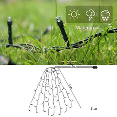 Salcar 0.6 m LED Lichterkette für Weihnachtsbaum, mit 8 Strängen, 48 LEDs Sekey