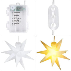 Salcar 3/6er-Set 3D Stern Lichterkette, 3/6 LEDs, warmweiß Salcar