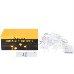 Salcar 3/6er-Set 3D Stern Lichterkette, 3/6 LEDs, warmweiß Salcar