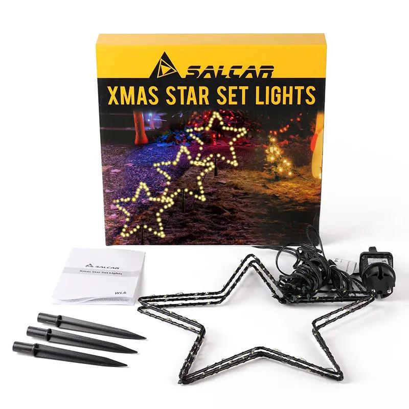 Salcar 3/6er Set LED Solar Gartenleuchte mit Stern Sekey